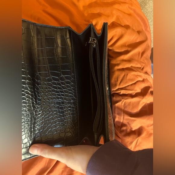 DEEPMEOW Black Leather Shoulder Chain Purse - Picture 5 of 5